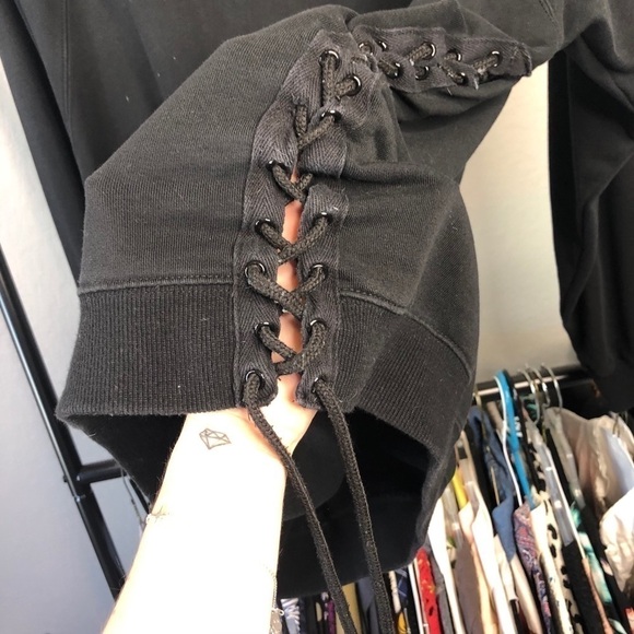 CURRENT Mood America Forever Black Oversized Sweatshirt - Picture 5 of 5